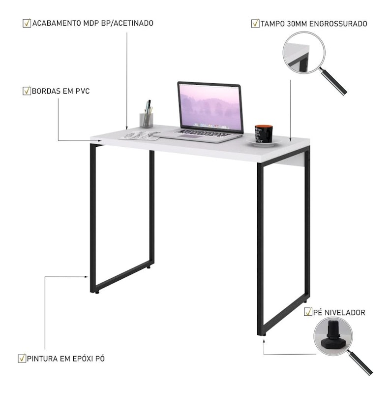 Mesa para Escritório Office 0,90 m Dynamica 2