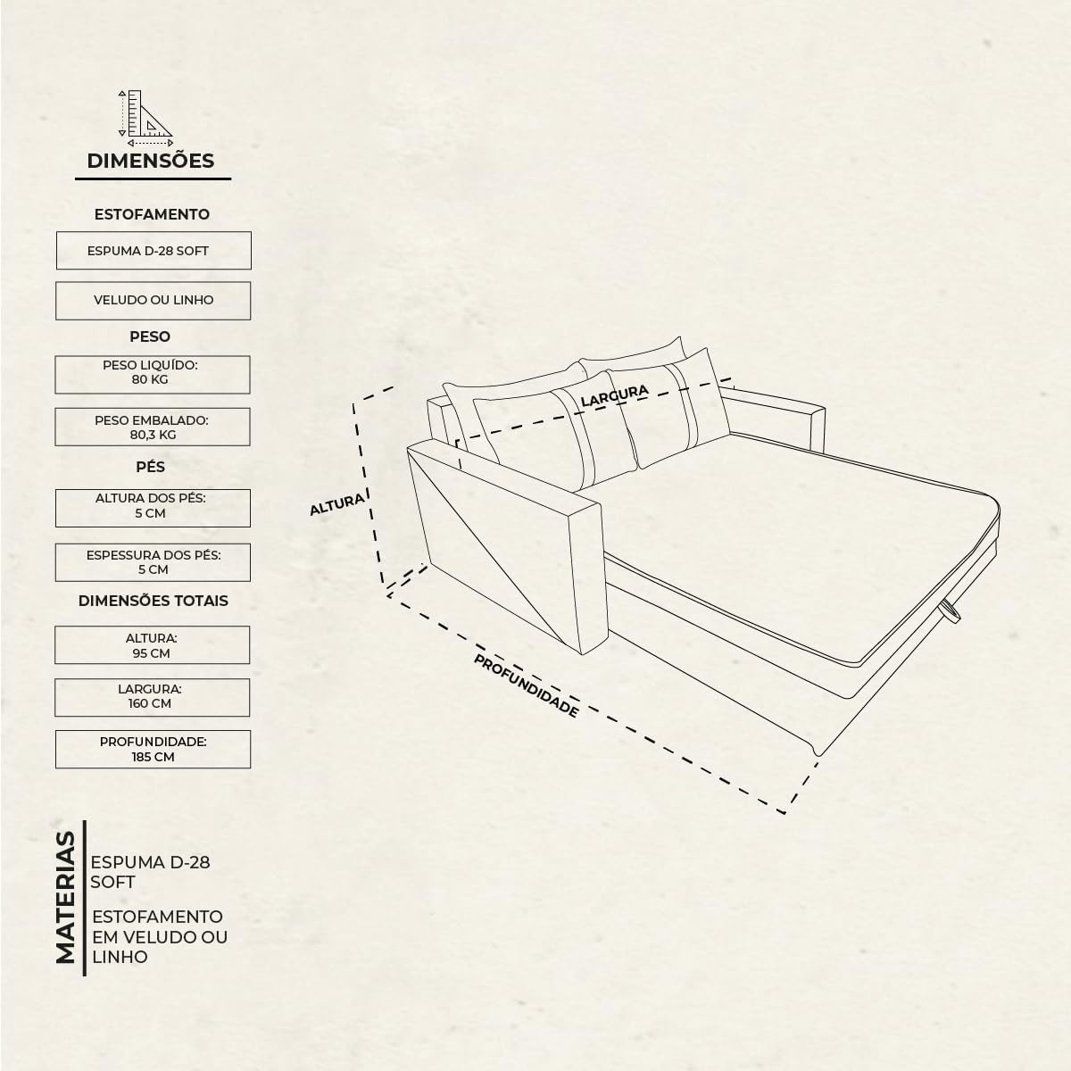Sofá Cama 2 Lugares Casal Retrátil 4