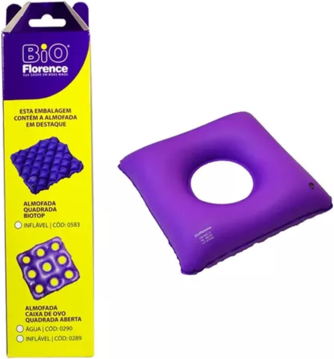 Almofada Casca de Ovo Quadrada com Orifício 3