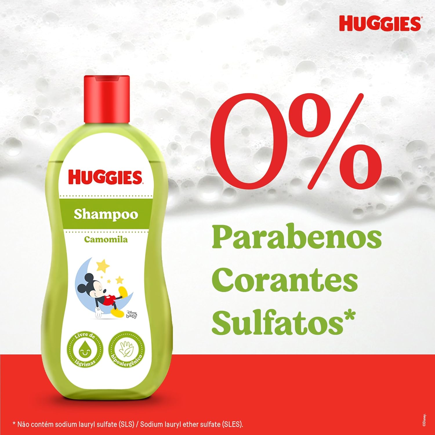 Shampoo Huggies Camomila Seguro para Recém-Nascidos 3