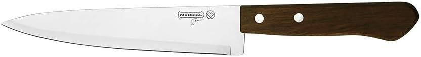 Faca para Carnes Wood Mundial 8" em Aço Inox e Cabo em Madeira 1