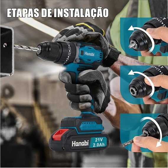 Parafusadeira Furadeira Brushless Impacto 3
