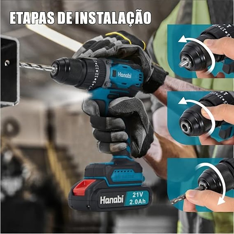 Parafusadeira Furadeira Brushless Impacto 3