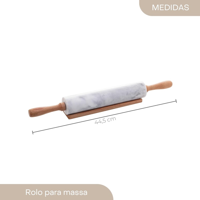 Rolo para Massa de Mármore e Bambu Marin 4