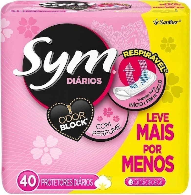 Protetor Diário Sym com 40 Unidades 1