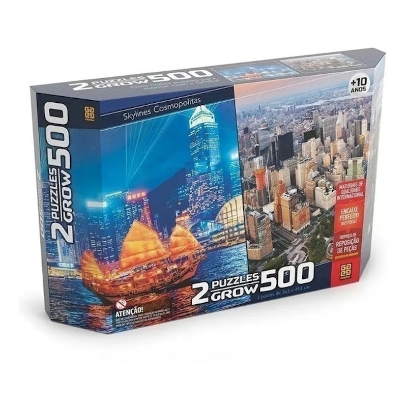 Puzzle 500 Peças Duplo Skylines Cosmopolitas 1