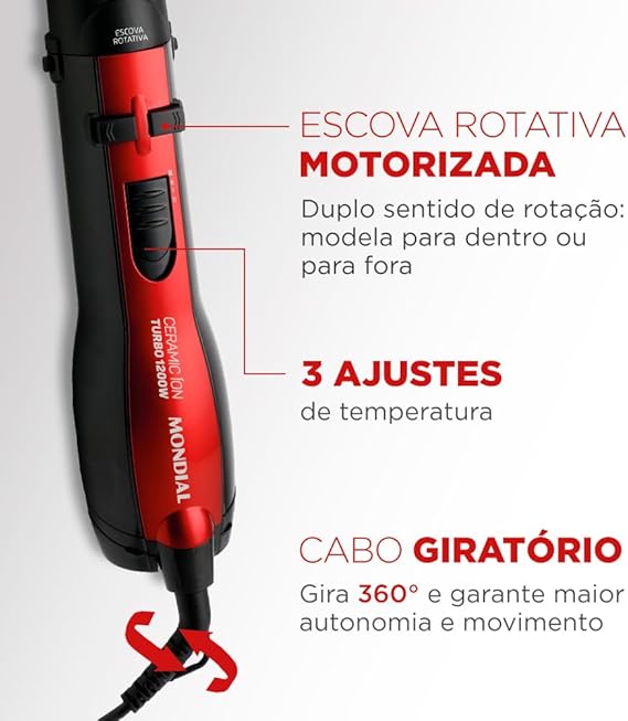 Escova Rotativa Ceramic Íon Turbo  4