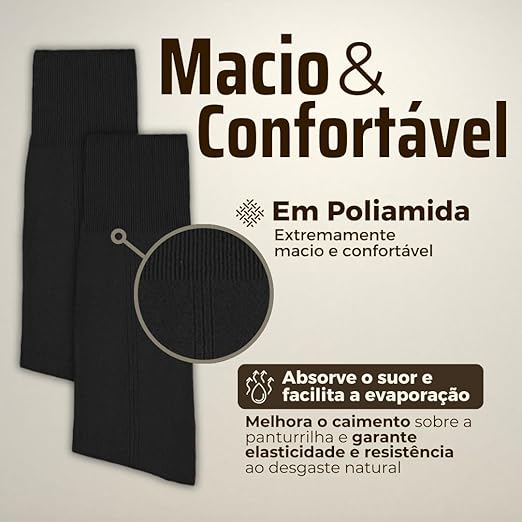 Kit 06 Pares Meia Social Trifil Lisa 100% Poliamida 4