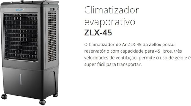 Climatizador de Ar Portátil ZLX-45 Slim 4