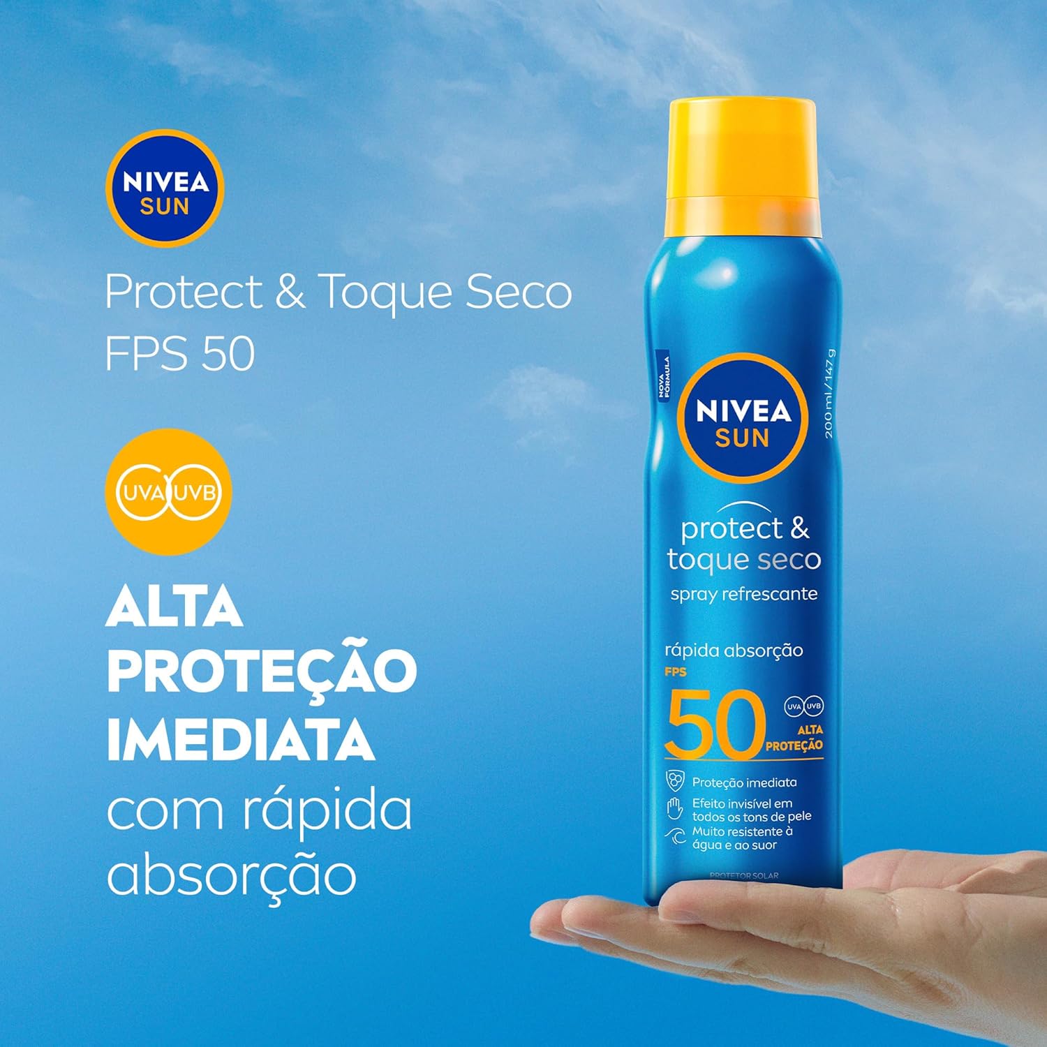 Protetor Solar Spray Protect & Toque Seco FPS50 2