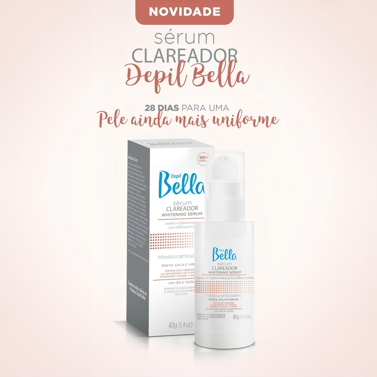 Sérum Clareador Rosto, Axila e Virilha Depil Bella 2