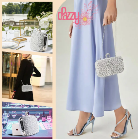 Bolsa Clutch Festa Feminina Prata 4