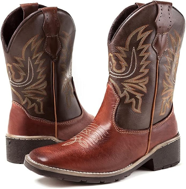 Bota Texana Country Masculina Cano Longo Marrom Casco Tatu 2