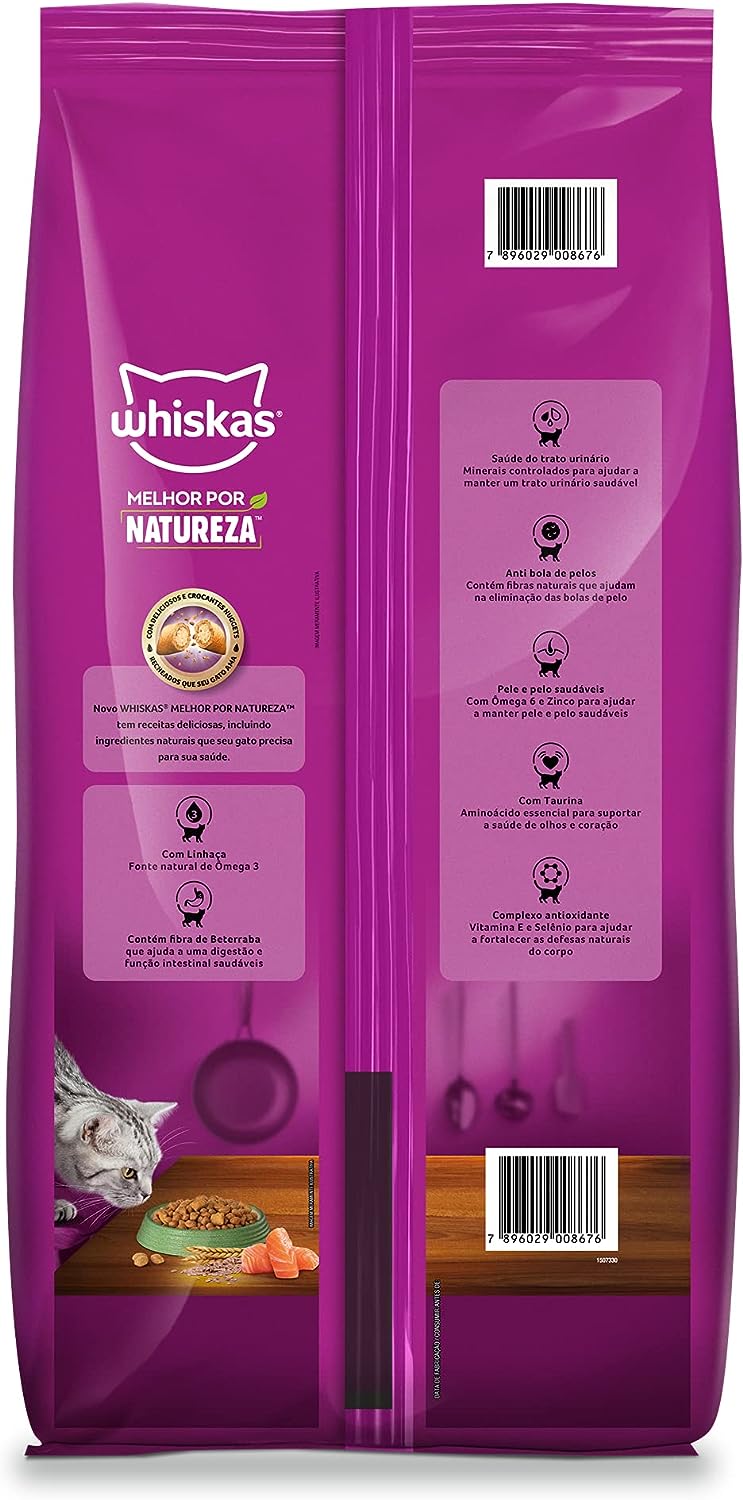 Ração Seca para Gatos Adultos Whiskas® Melhor por Natureza 2