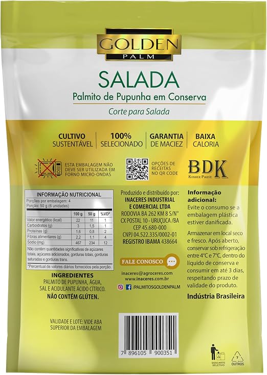 Palmito de Pupunha em Conserva Salada Golden Palm 2