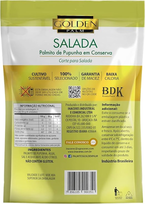 Palmito de Pupunha em Conserva Salada Golden Palm 2