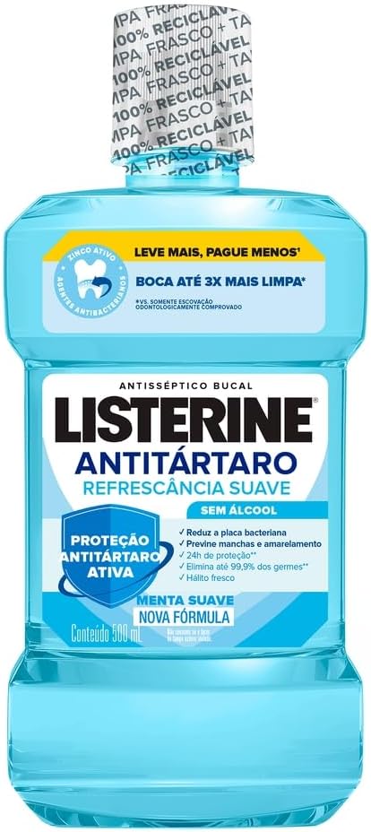 Listerine Antitártaro Refrescância Suave sem Álcool 1