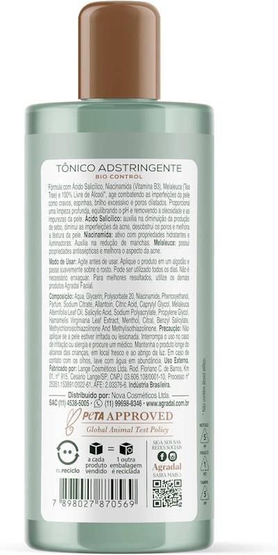 Tônico Adstringente Bio Control Agradal 2