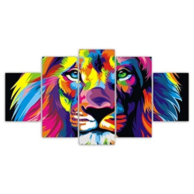 Quadro Decorativo Leão Mosaico 1
