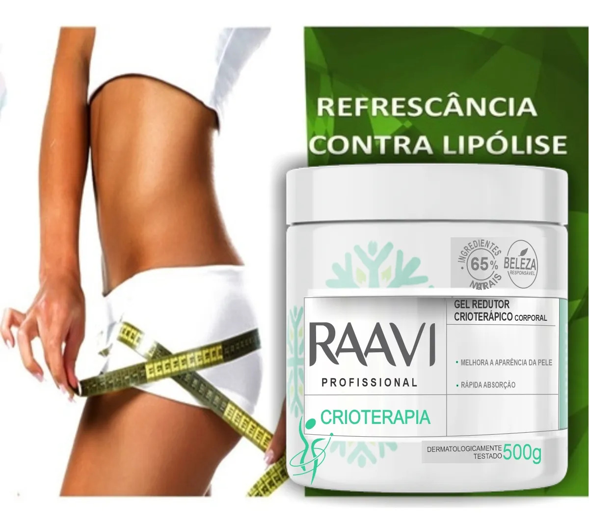 Gel Redutor Crioterápico Corporal Raavi 2