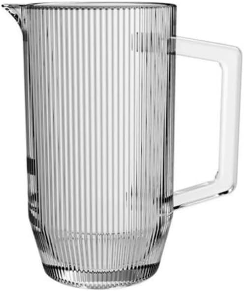 Jogo de Copos 6 Peças Altos e Transparente 420 ml + 1 Jarra em Vidro 1,2 L Graffiato 3