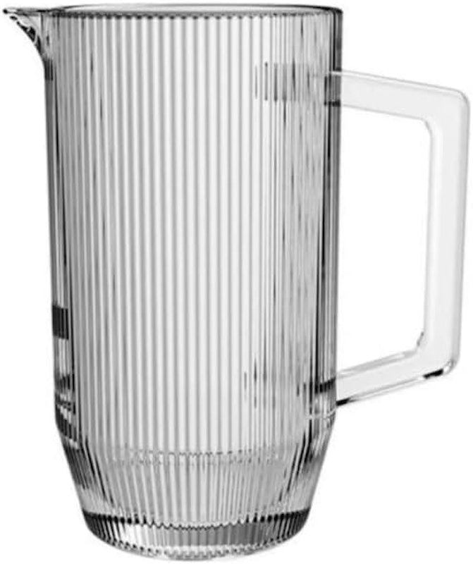 Jogo de Copos 6 Peças Altos e Transparente 420 ml + 1 Jarra em Vidro 1,2 L Graffiato 3