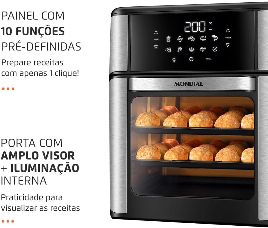 Fritadeira Air Fryer Forno Oven 12 L 4