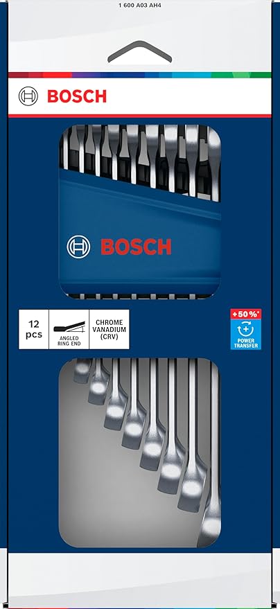 Jogo de Chave Catraca Combinada Bosch 6 a 19 mm 12 Unidades 1