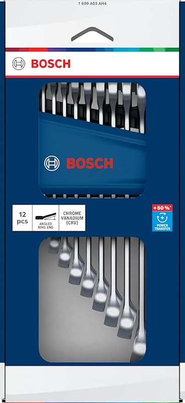 Jogo de Chave Catraca Combinada Bosch 6 a 19 mm 12 Unidades 1