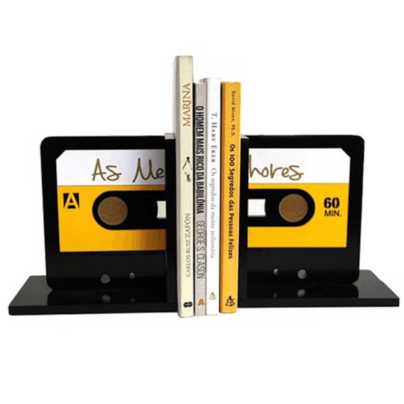 Aparador de Livros Fita Cassete 2
