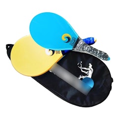 Kit 2 Raquetes Frescobol Polímero + Bola