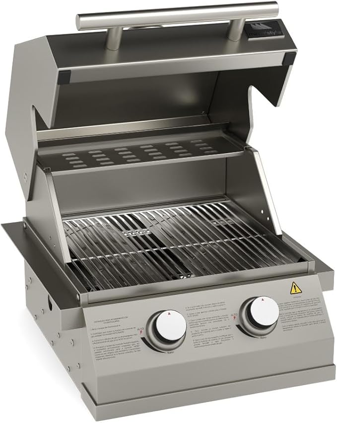 Churrasqueira a Gás Inox de Embutir 2 Queimadores 2