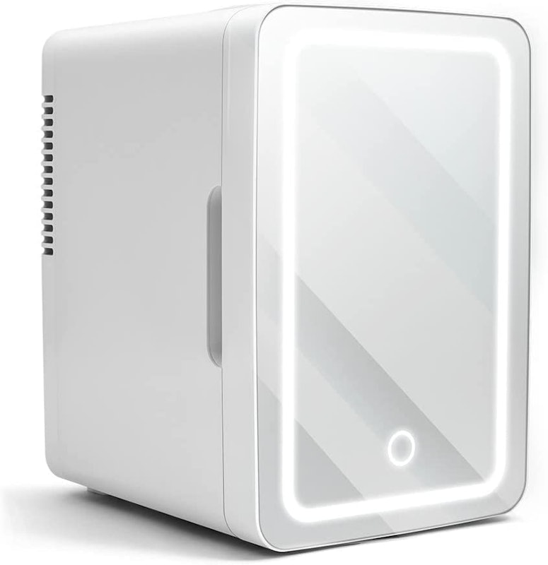 Mini Geladeira Espelhada c/ Led 6 Litros Branca Trivolt 1