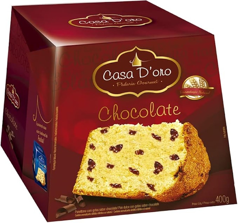Panettone com Gotas de Chocolate Casa D'Oro 1