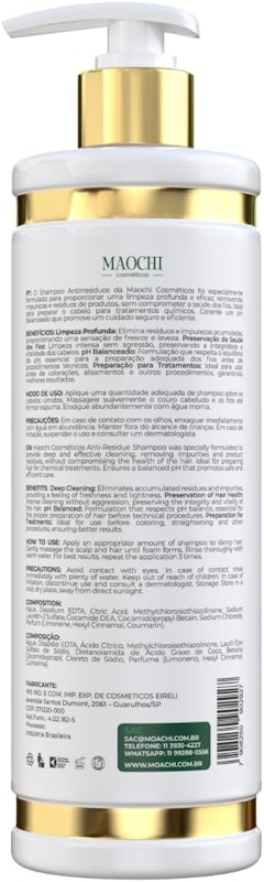 Shampoo Antirresíduo Limpeza Profunda Pré Tratamento Passo 1 Detox Uso Liberado 3