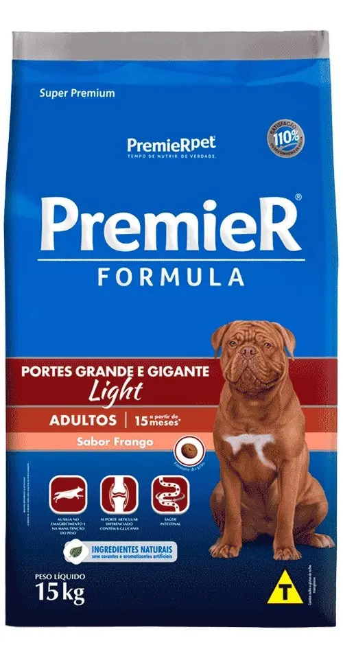 PremieR Formula Cães Adultos Porte Grande e Gigante Light Frango 1