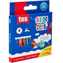 Giz de Cera Fino – 12 Cores
