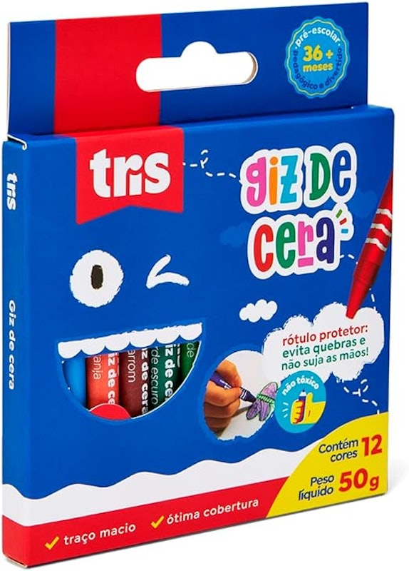 Giz de Cera Fino – 12 Cores 1