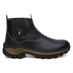 Bota Masculina Botina em Couro Impermeável