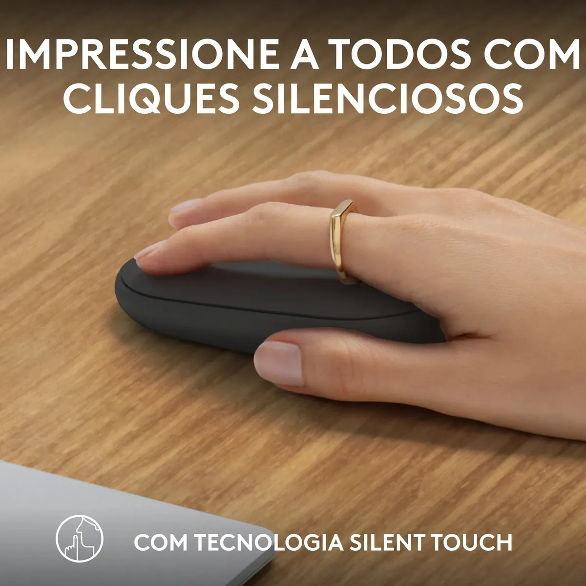Mouse sem Fio Logitech Pebble Mouse 2 M350s 4