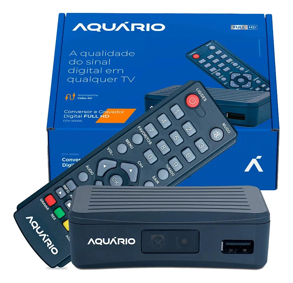 Conversor Digital Full HD Compacto Aquário DTV-4000S 3