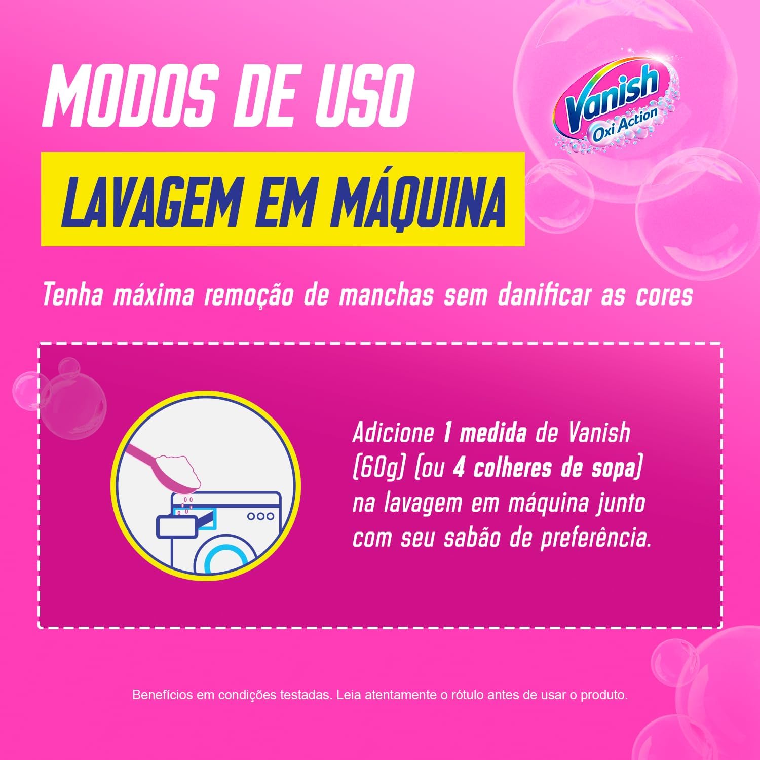 Vanish Oxi Action Pink para Tecidos Coloridos 5
