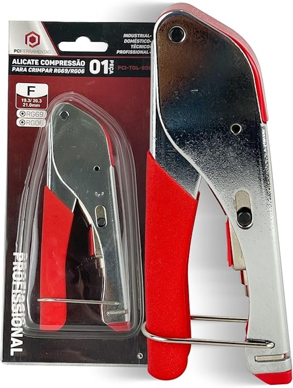 Alicate Compressão para Crimpar RG69/RG06 1