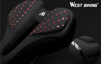 Selim Bike Ciclismo Impermeável Ergonomico Macio Gel Mtb West Biking 4