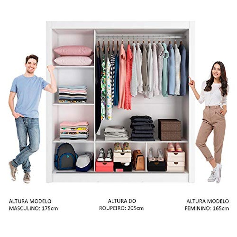 Guarda-Roupa Casal Mônaco 3 Portas de Correr com Espelho 5