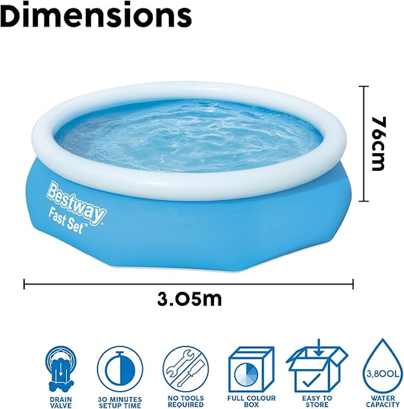 Piscina Inflável Borda Gigante 3638 L Fast Set 2