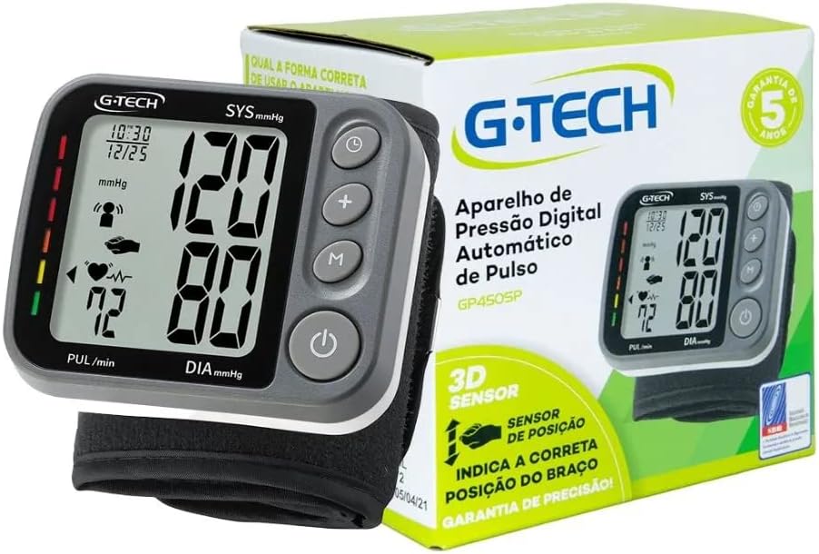 Aparelho de Pressão Digital Automático de Pulso G-TECH GP450SP 3