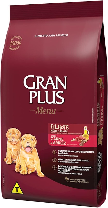 Ração Cão Filhote Médio e Grande Sabor Carne e Arroz 2