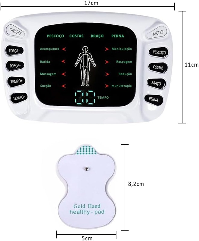 Aparelho Fisioterapia com Eletrodos Pulso Elétrico 5
