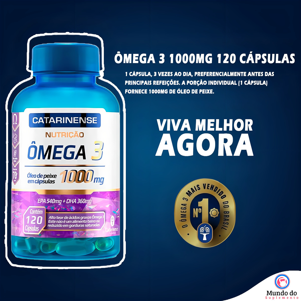 Ômega 3 1000 mg Catarinense Nutrição 3